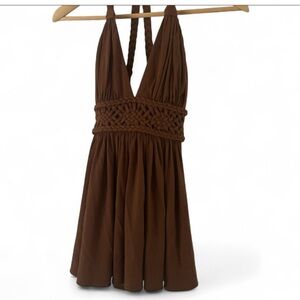 Sky Braided Racerback Flowy Tank Top NWOT